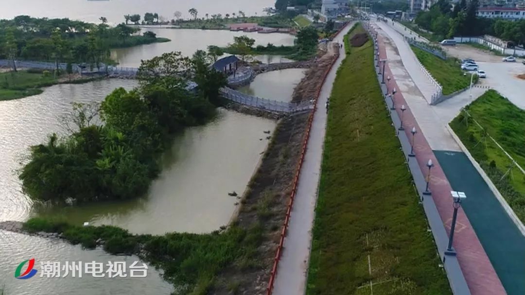 横跨护堤路的"彩虹天桥"是我市首座天桥,于2019年国庆节当天正式开放