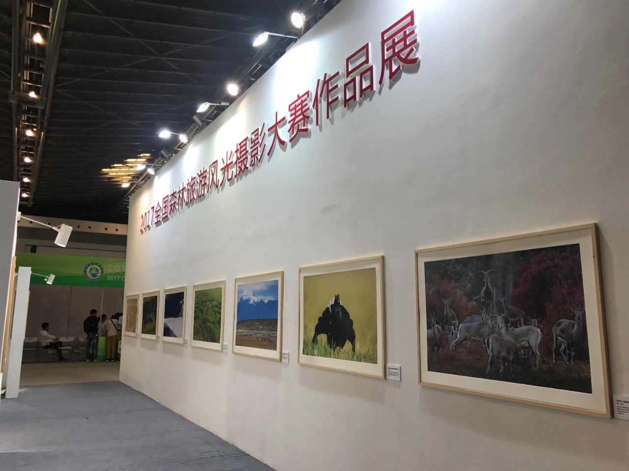 2017全国森林旅游风光摄影大赛的获奖作品也在展馆中展出。4