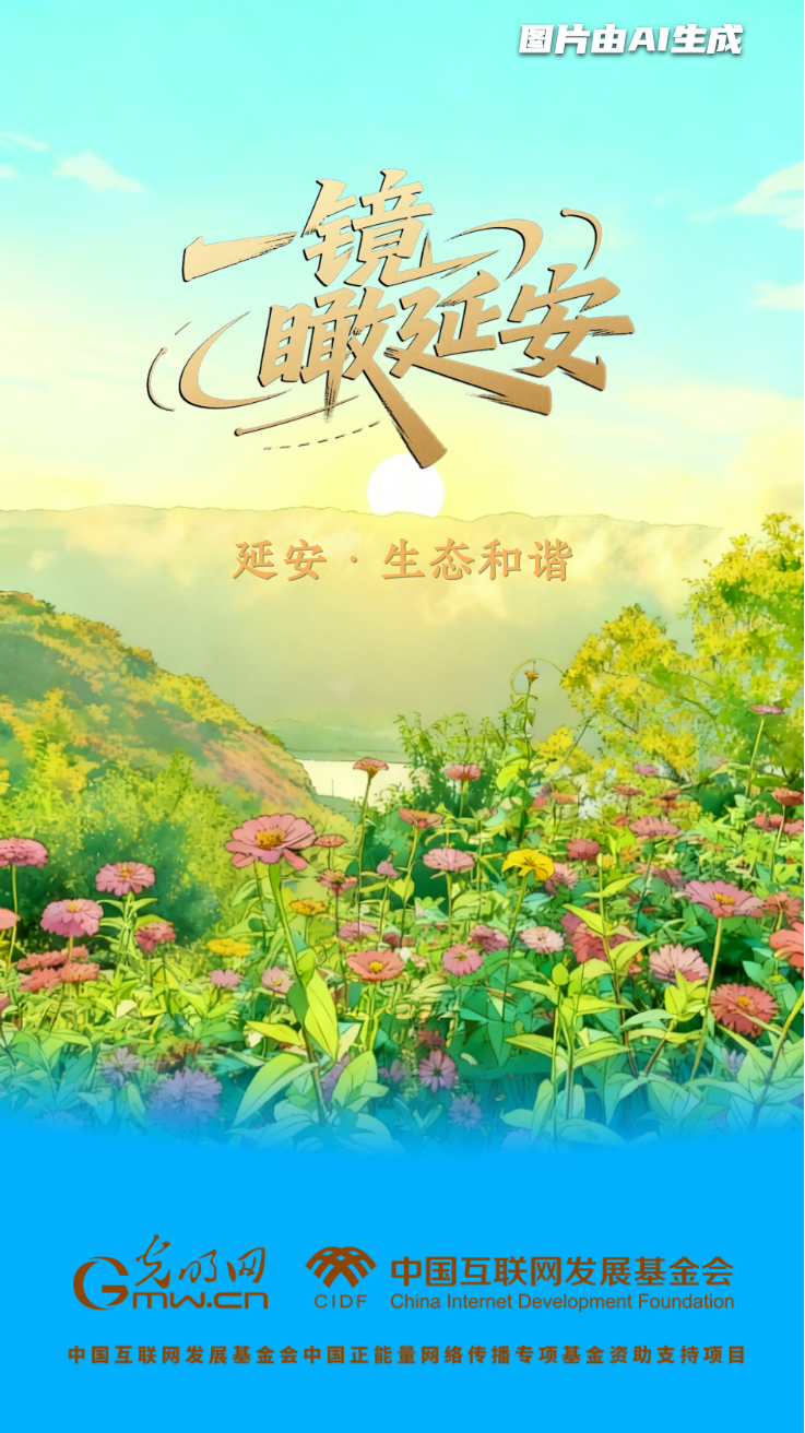 【一鏡瞰延安·AI海報(bào)】昔日荒山禿嶺，今朝“綠色江南”