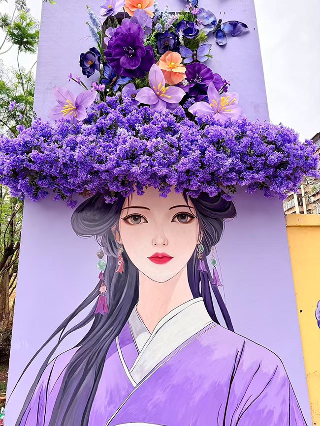 藍花楹女孩。