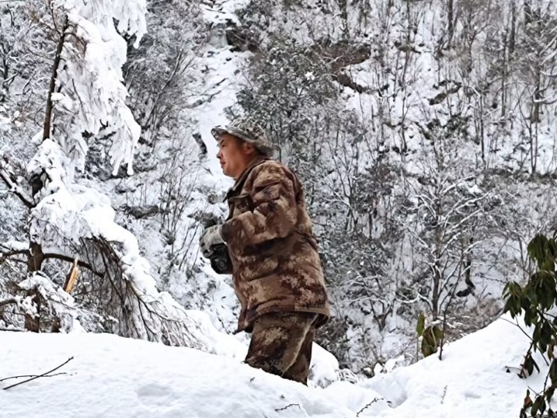 雪中巡护