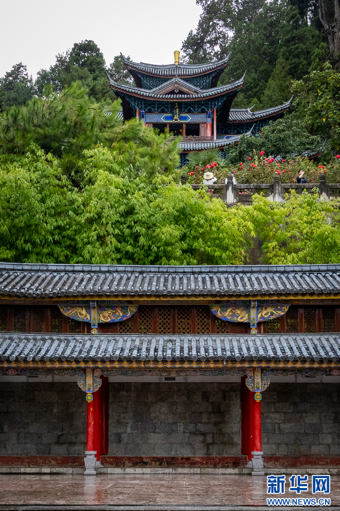 麗江木府博物院一角（9月8日攝）。新華網發（劉東 攝）