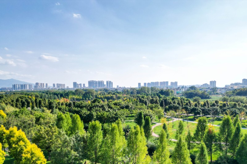 彌勒市湖泉生態(tài)園 圖源：彌勒市融媒體中心