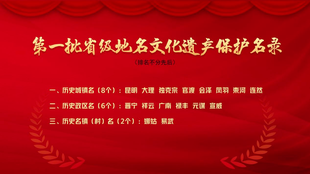 首批省级地名文化遗产保护名录发布,祥云上榜! - 关注森林