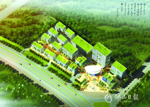 联信5G科技城规划图。该园区位于云东海北湖东岸的三水新城科技创新园中，在2019年已启动建设。