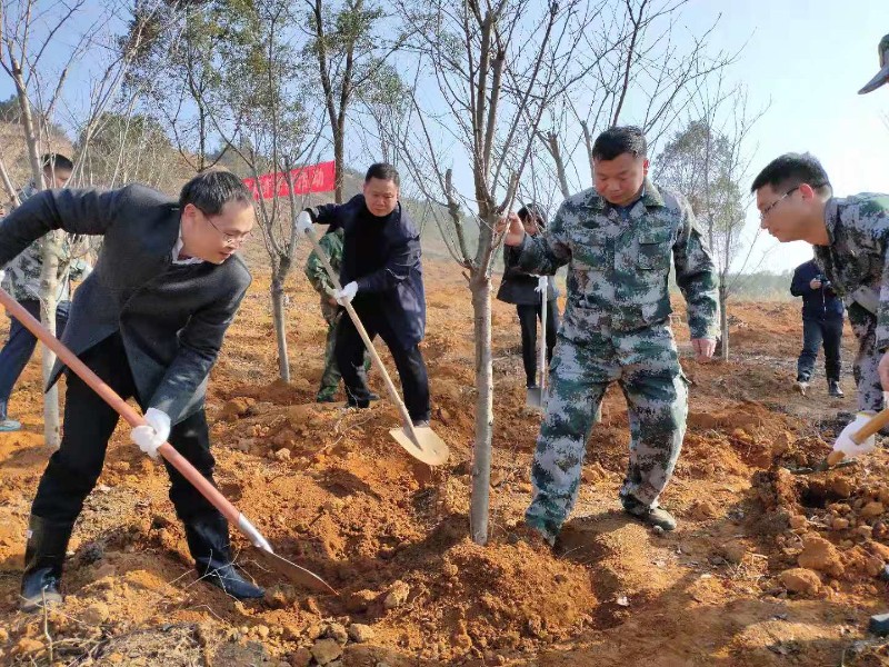 安福县四套班子领导带头参加"四化"工程植树