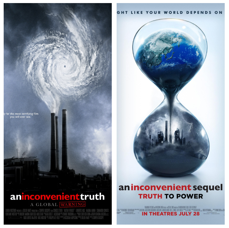 《难以忽视的真相》第一部（2006，左）、第二部（2017）