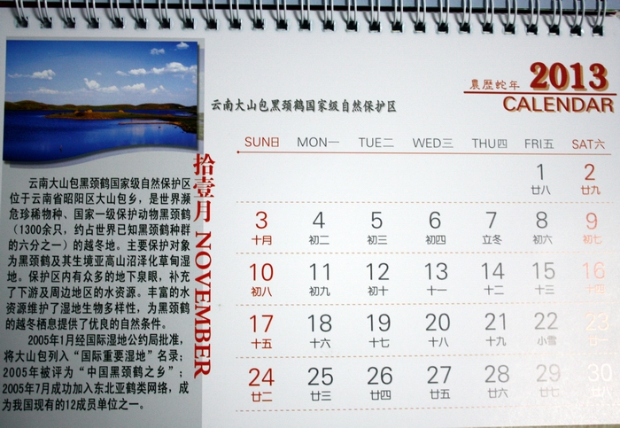 台历11月装饰画面-大海子湿地风光