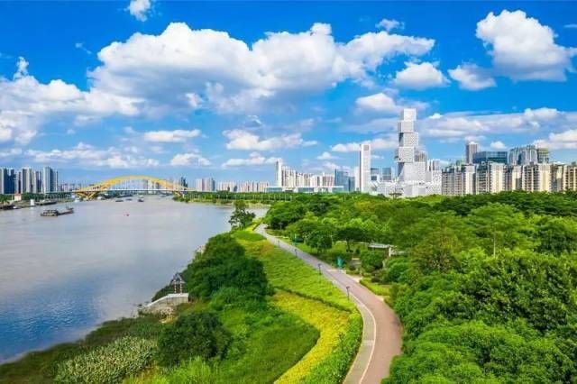 佛山新城濱河景觀帶。/佛山市新聞傳媒中心記者王澍攝