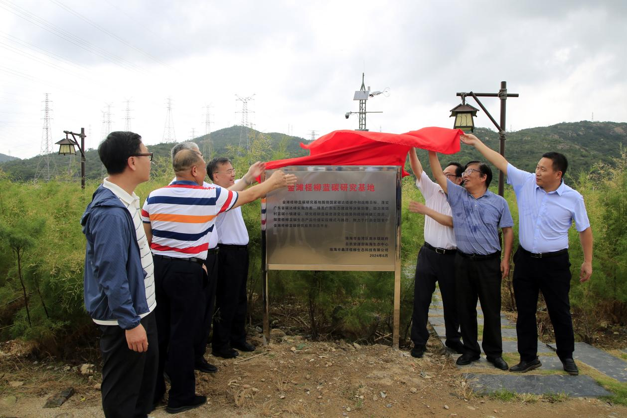 金灘檉柳藍碳研究基地揭牌。馮建奎攝