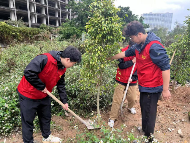 青年員工積極參與生態(tài)植樹(shù)活動(dòng)。