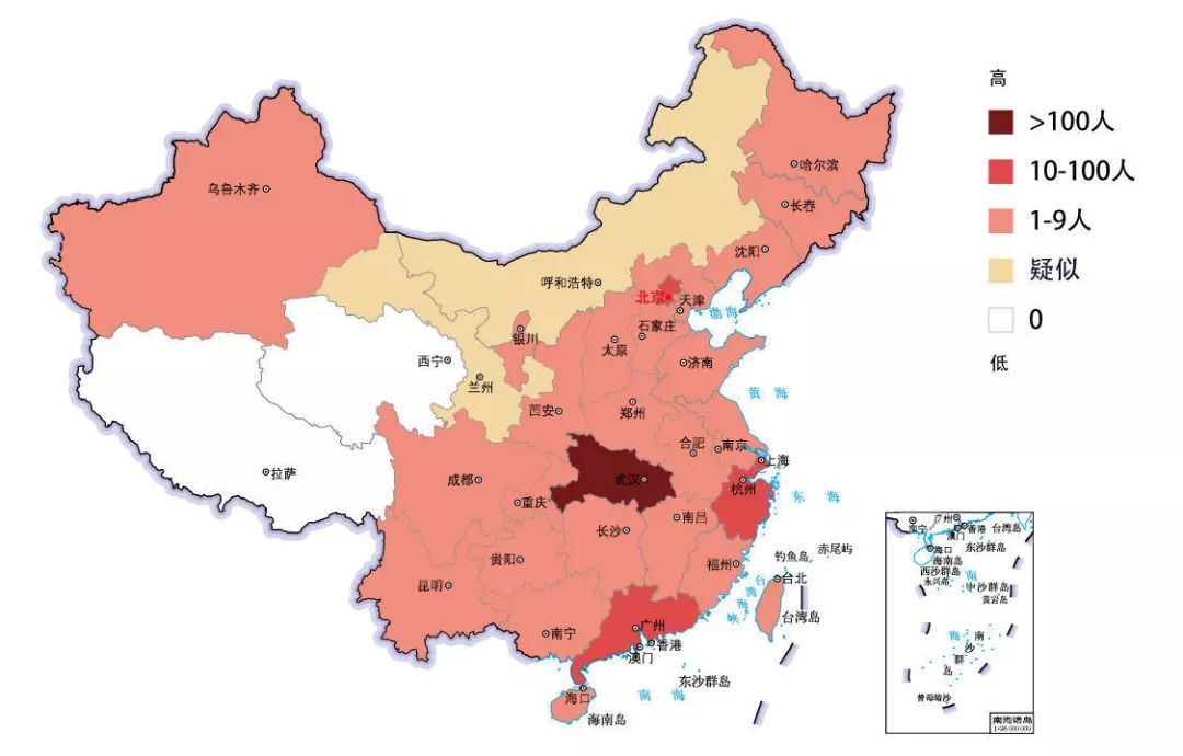 最新疫情地图 图片来源于/丁香医生