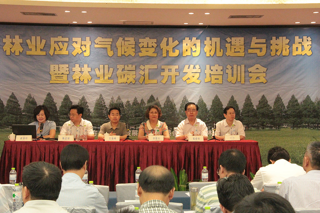 2014年8月18日上午，由中国绿色碳汇基金会、湖北省发改委、湖北省林业厅、美国环保协会共同主办的“林业应对气候变化的机遇与挑战暨林业碳汇开发培训会”在武汉隆重举行，此次培训会是中国绿色碳汇基金会首次与市场合作，目的在于推动林业碳汇更多进入市场。