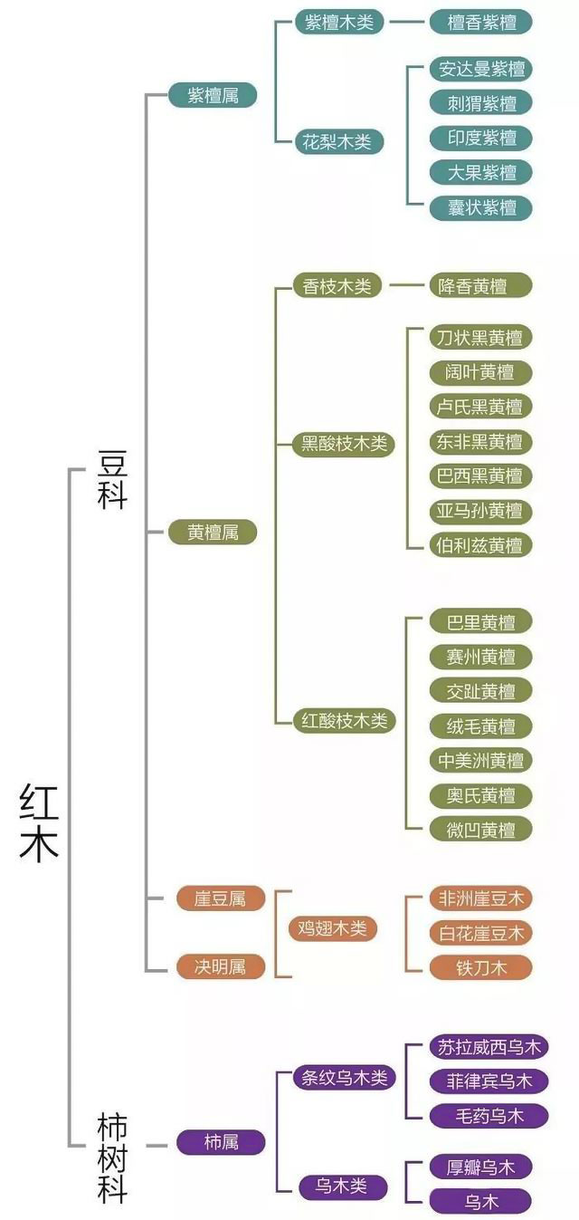 红木分类图