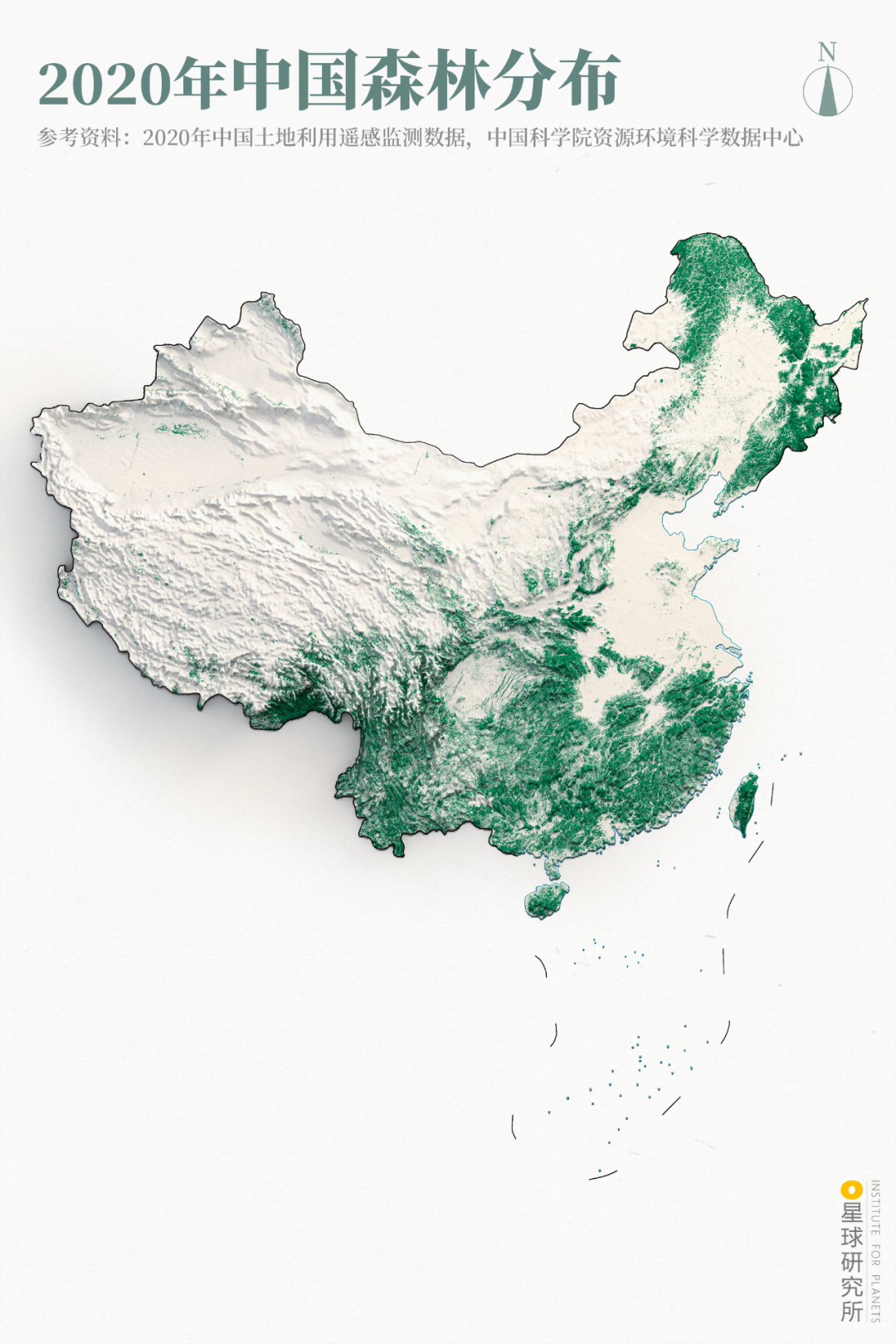 中国绿化面积变化图图片