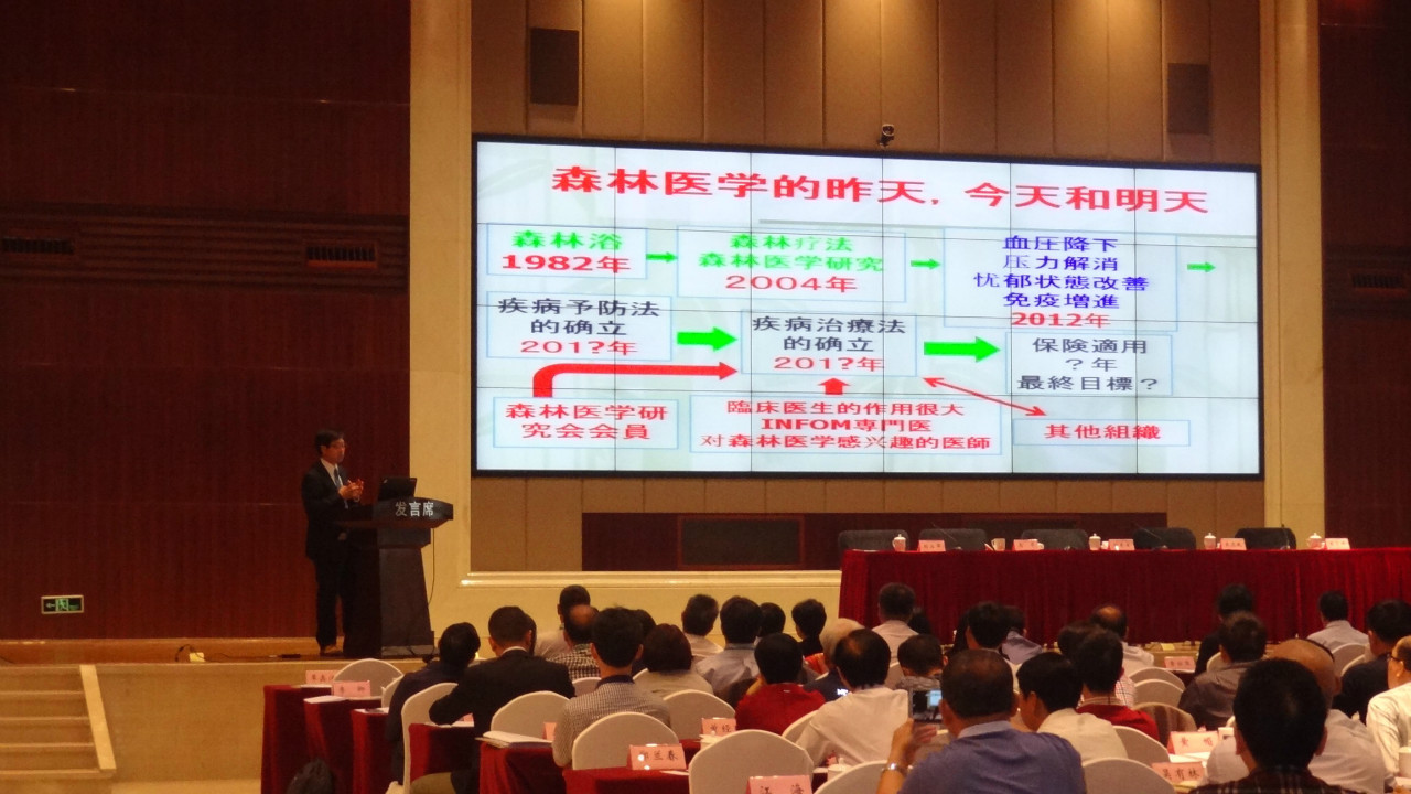 森林医学教授李卿作报告