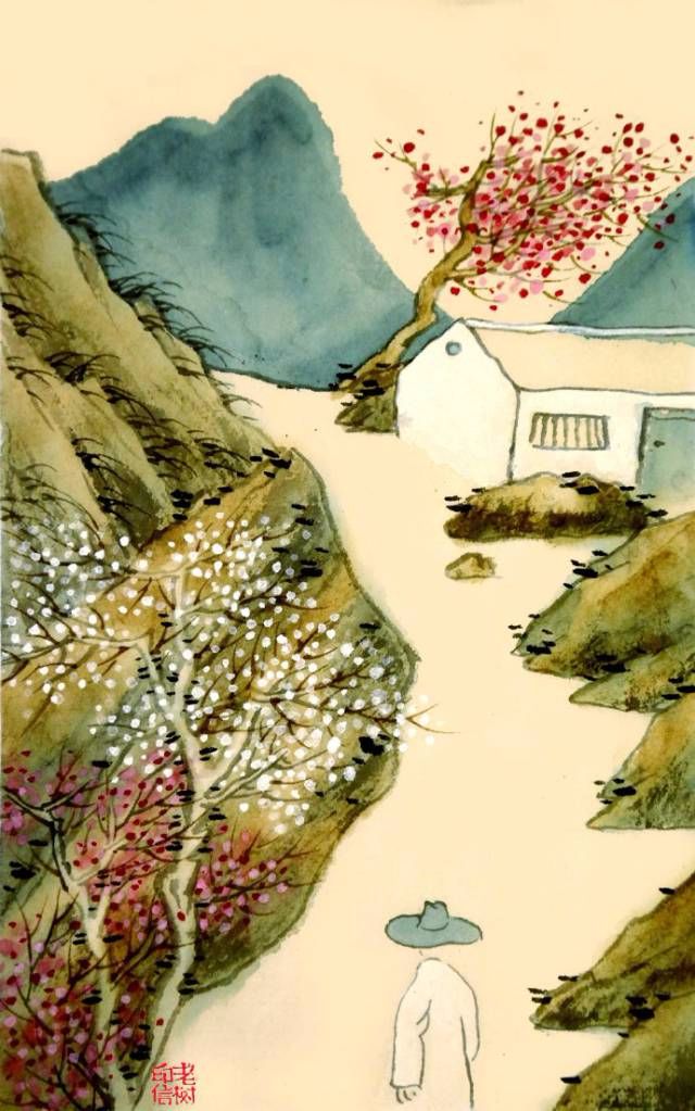 老树画画最走心的50幅