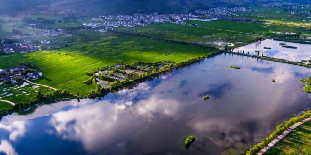 农业适度规模经营看鹤庆鹤庆县草海镇山水田园鱼米之乡