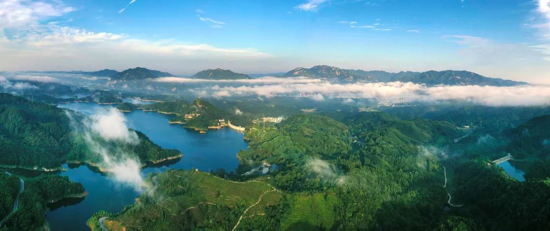 新县香山湖风景区图片