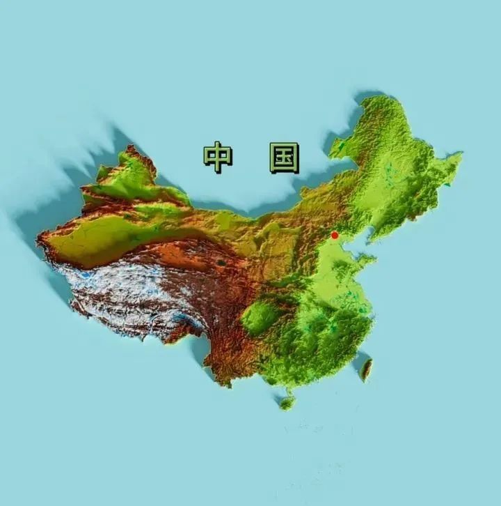 收藏中国各省级行政区立体地形图