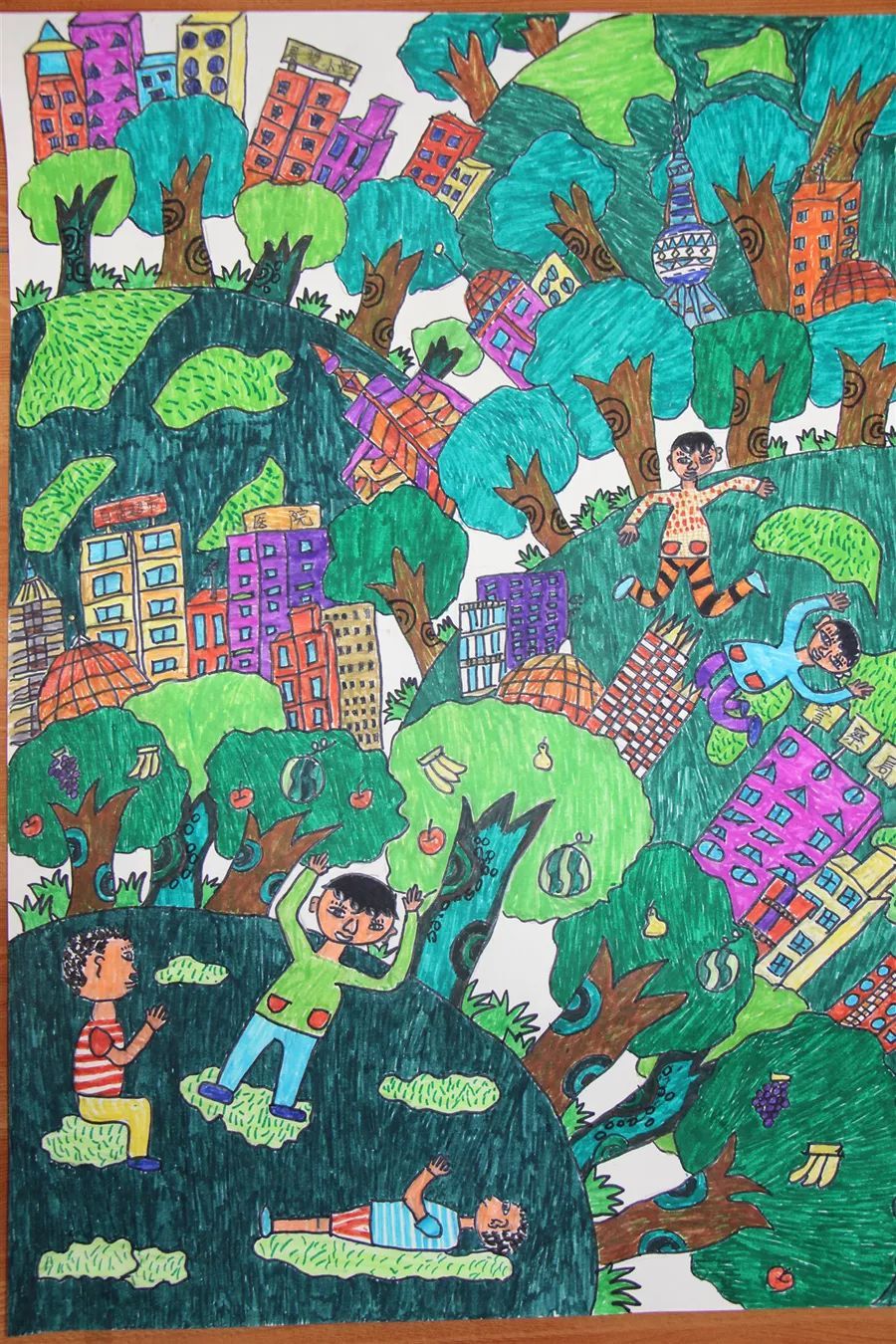 眉山我心中的森林城市创森优秀征文绘画展第一期小学组