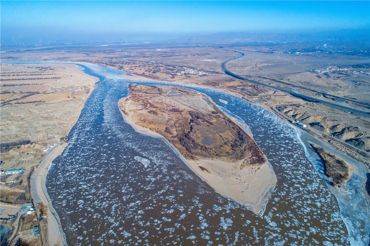 黄河凌汛的河段图片