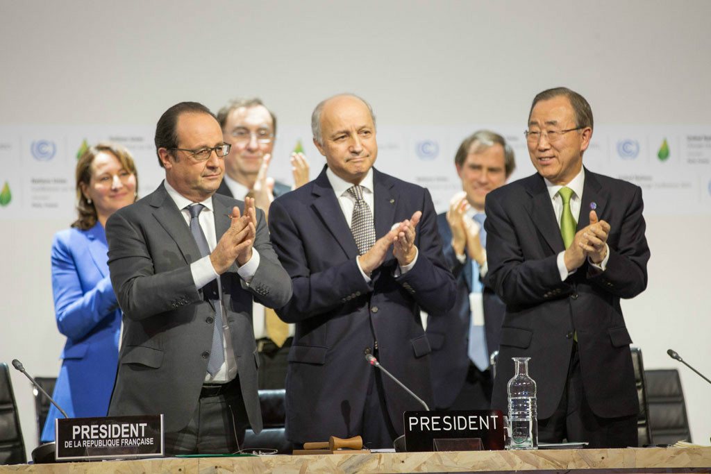 巴黎气候变化大会通过全球气候新协议